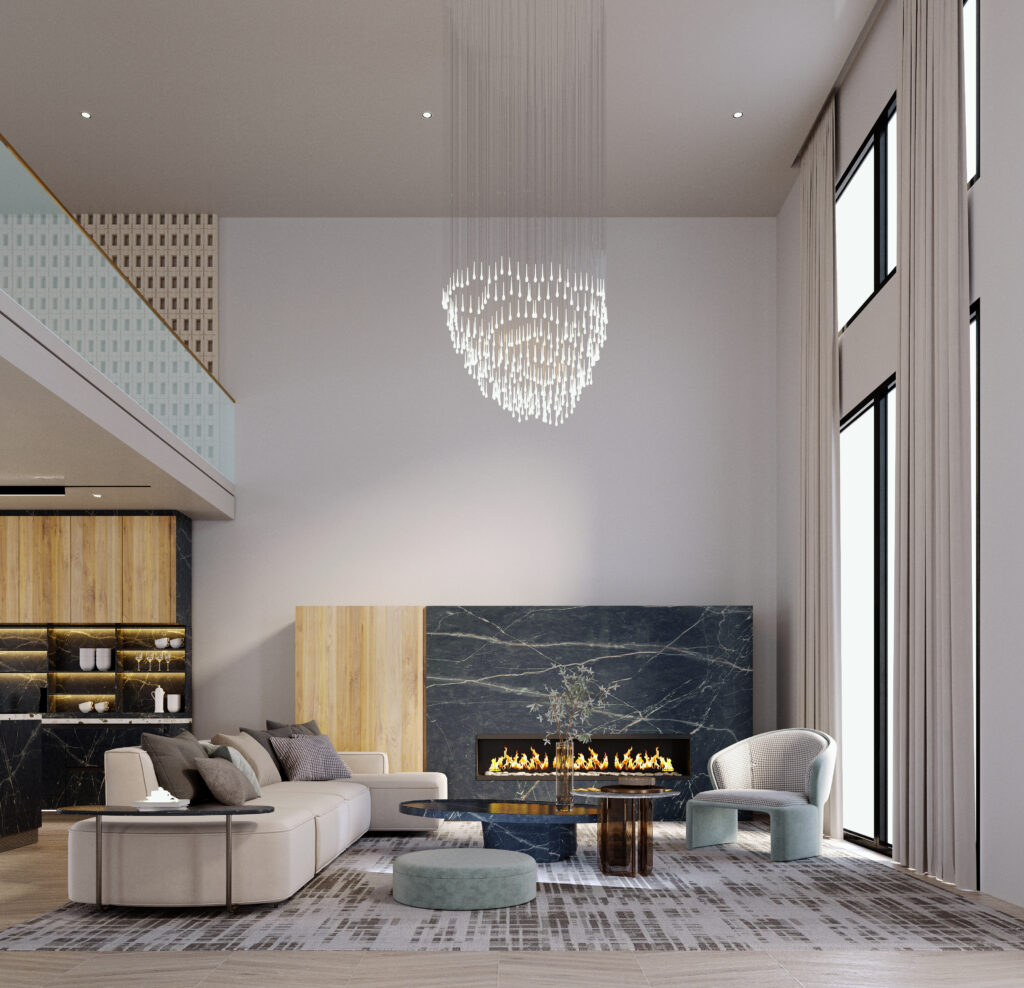 3d rendering3d illustration interior scene mockupliving roomlarge sofawhite tone light wood grainwall decoration