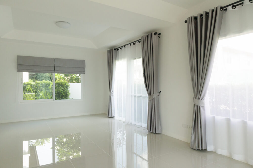 curtain window interior decoration in living room